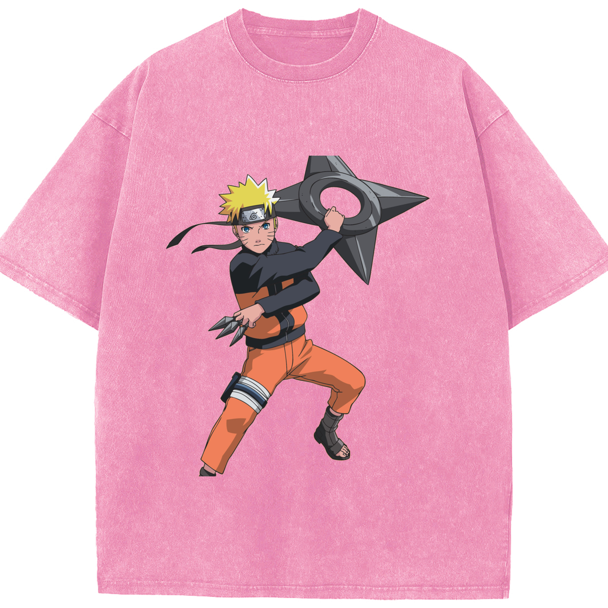 （画像用） NARUTO -ナルト- うずまき ナルト Uzumaki Naruto 綿100% ヴィンテージ風 半袖Tシャツ（フロントプリント）